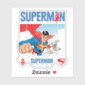 Sticker Superman et Krypto prennent l'avion (Feuille)