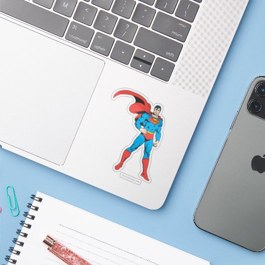 Sticker Superman Hip (Ordinateur portable avec iPhone)