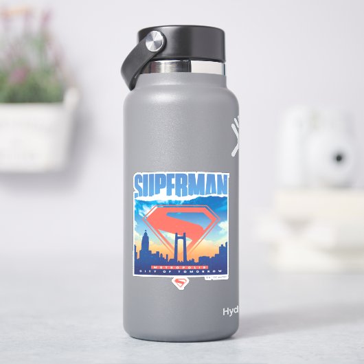 Sticker Superman Metropolis Skyline (HydroFlask)