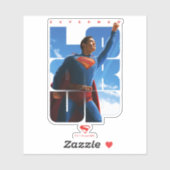 Sticker Superman regarde Pose (Feuille)