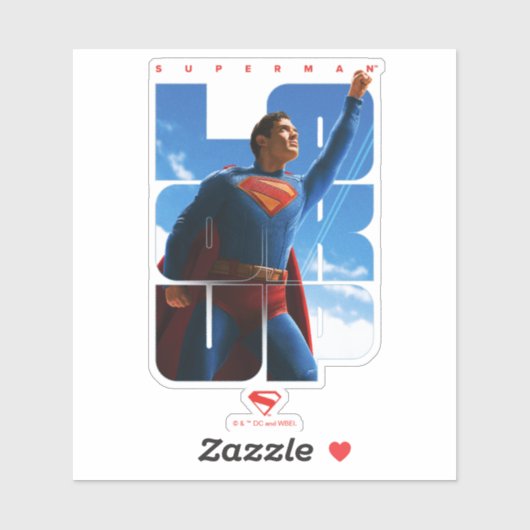 Sticker Superman regarde Pose (Feuille)