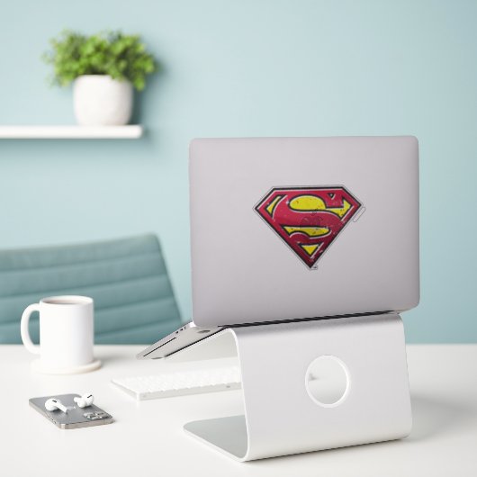 Sticker Superman S-Shield | Logo des marques (Ordinateur portable sur le bureau)