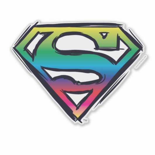 Sticker Superman S-Shield | Rainbow Logo (Devant)