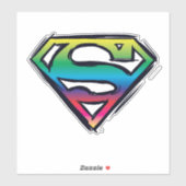 Sticker Superman S-Shield | Rainbow Logo (Feuille)