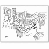 Sticker Supermarché a des feux de circulation dans les île (Devant)