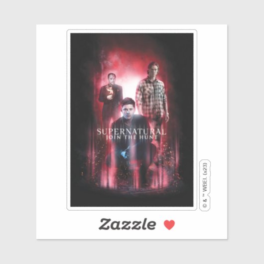 Sticker Supernatural Crowley, Dean et Sam (Feuille)