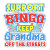 Sticker Support Bingo Grandma Car (Devant)