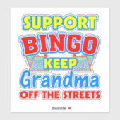 Sticker Support Bingo Grandma Car (Feuille)