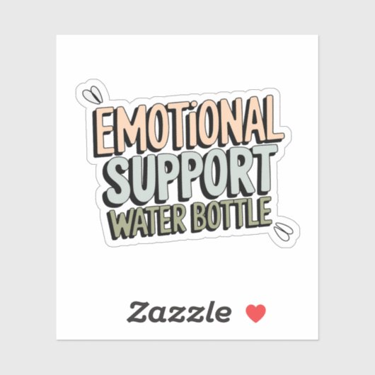 Sticker Support émotionnel Bouteille d'eau Vinyl (Feuille)