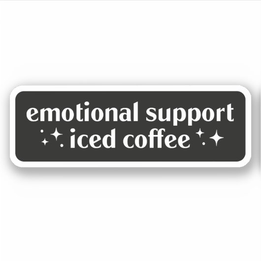 Sticker Support émotionnel café glacé (Devant)