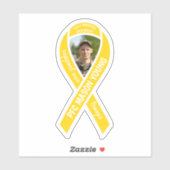 Sticker Support Nos Troupes Ruban Jaune Photo & Nom (Feuille)