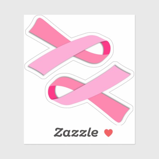 Sticker Support vinyle Ruban rose de sensibilisation (Feuille)