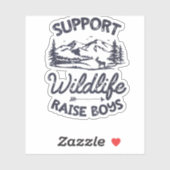 Sticker Support Wildlife Raise Garçons T-shirt Maman Papa  (Feuille)