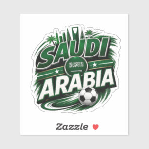 Sticker Supporter de football d'Arabie saoudite Suppo de