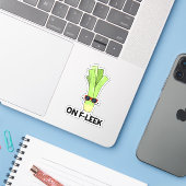 Sticker Sur Fleek Funny Veggie Leek Pun (Ordinateur portable avec iPhone)