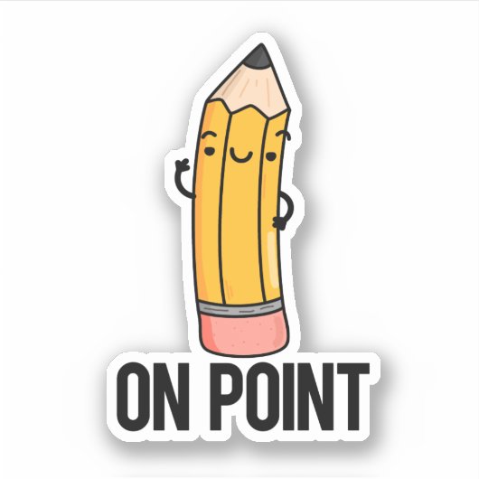 Sticker Sur le jeu de crayon amusant Point (Devant)