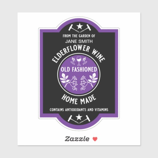 Sticker Sur mesure Fleur de sureau fait maison (Feuille)