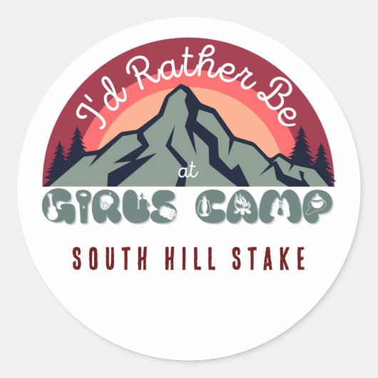 Sticker sur mesure LDS Girls Camp Cute (Devant)