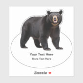Sticker sur mesure Ours Nature Faune Étiquettes (Feuille)