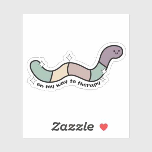 Sticker Sur My Way to Therapy drôle .Snarky decal, thérapi (Feuille)