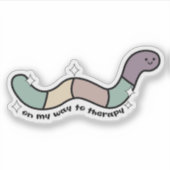 Sticker Sur My Way to Therapy drôle .Snarky decal, thérapi (Devant)