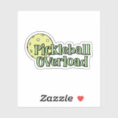 Sticker Surcharge de balle | Pickleball vert et jaune (Feuille)