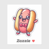 Sticker Surcharge de la cutenité Kawaii Hotdog (Feuille)