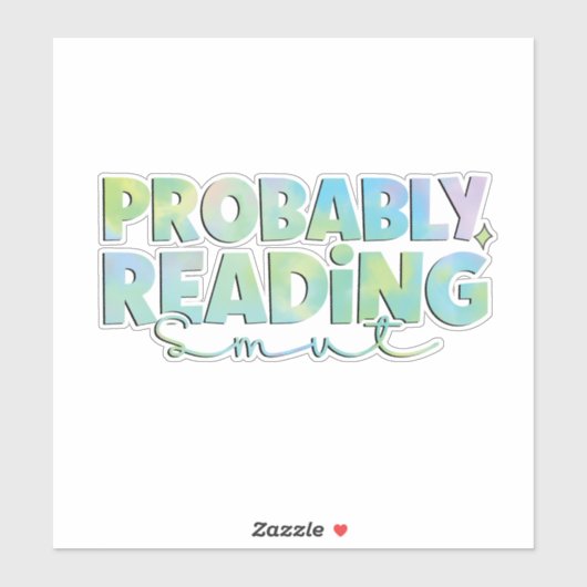 Sticker Sûrement en train de lire (Feuille)