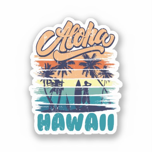 Sticker Surf - Aloha Hawaii (Recto)