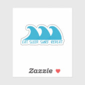 Sticker Surf de sommeil de manger répéter (Feuille)