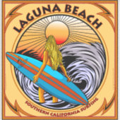 STICKER SURF LAGUNA BEACH CALIFORNIA (Devant)