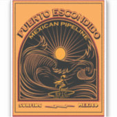 STICKER SURF MEXICAN PIPELINE PUERTO ESCONDIDO MEXICO (Devant)