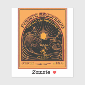 STICKER SURF MEXICAN PIPELINE PUERTO ESCONDIDO MEXICO