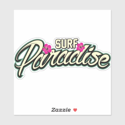 Sticker Surf Paradise (Feuille)
