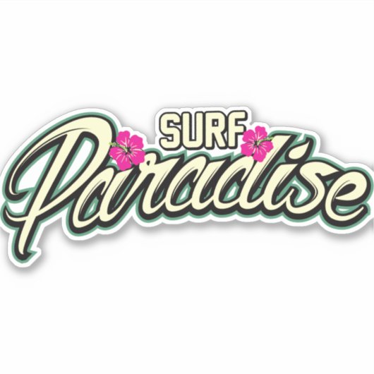 Sticker Surf Paradise (Devant)