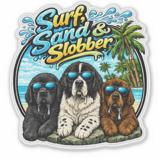 Sticker Surf Sable et Bave (Devant)