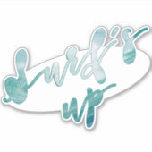 Sticker Surf | Surf de typographie amusante (Devant)