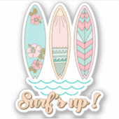 Sticker Surf Up ! Surf Pastel Boho (Devant)