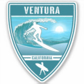 Sticker Surf Ventura Californie (Devant)