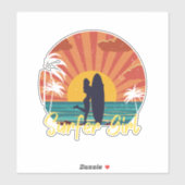 Sticker Surfer Girl (Feuille)