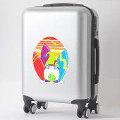 Sticker Surfer Gnome (Sur valise)