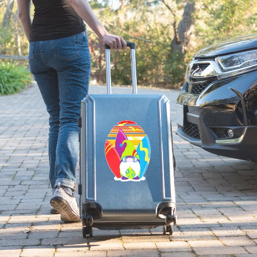 Sticker Surfer Gnome (Valise Insitu)
