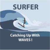 Sticker Surfer Plage Surf (Devant)