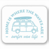 Sticker Surfer van life citations (Devant)