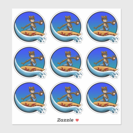 Sticker Surfers (Feuille)