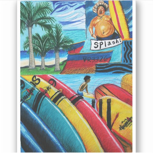 Sticker Surfing Pegatina (Devant)