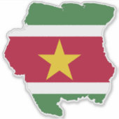 Sticker Suriname Flag (Devant)