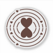 Sticker Surligner le coeur arc-en-ciel rouge (Devant)