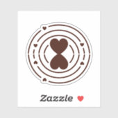 Sticker Surligner le coeur arc-en-ciel rouge (Feuille)