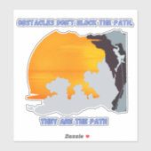 Sticker Surmonter Les Obstacles Inspirants Sur Le Vinyle D (Feuille)